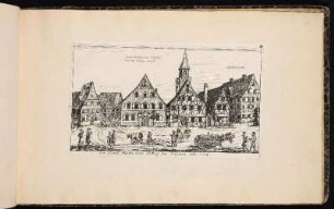Der Marck in Fürth von Mittag an zusehen an[n]o 1708. - Marktplatz, Fürth (Bayern)