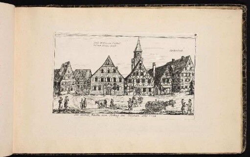 Der Marck in Fürth von Mittag an zusehen an[n]o 1708. - Marktplatz, Fürth (Bayern)