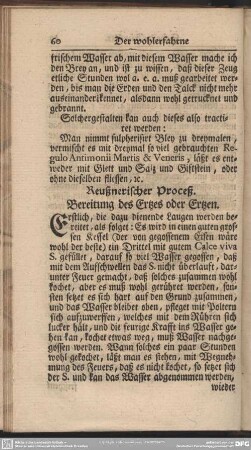 Reußnerischer Prozeß. Bereitung des Ertzes oder Ertzen