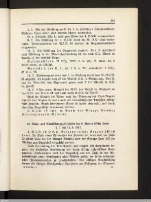 18. Ruhe- und Ausbildungszeit hinter der 6. Armee östlich Lens