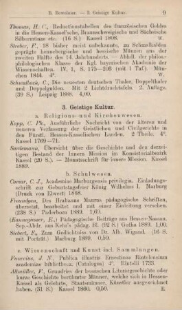 3. Geistige Kultur.