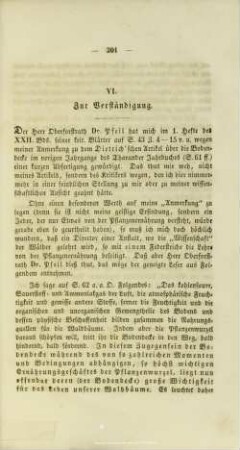 VI. Zur Verständigung.