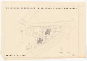 Wohnhäuser Haspeler Viertel, Wuppertal: Lageplan Blatt 1, 1:500