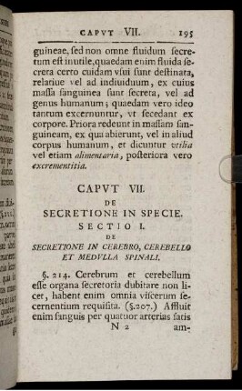 Caput VII. De Secretione In Specie.