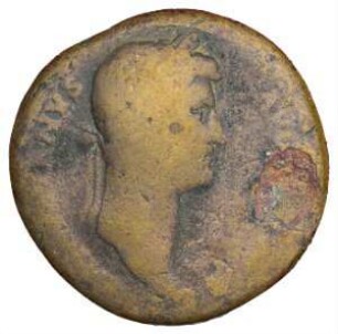 Fundmünze, Sesterz, 128 - 132 n. Chr.