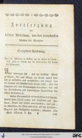 Sechzehnte Vorlesung.