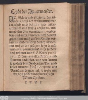 Eydt der Brauermeister.