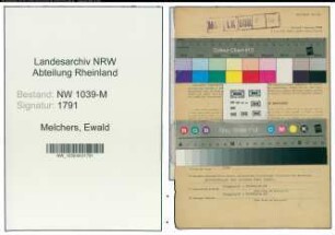 Entnazifizierung Ewald Melchers , geb. 30.01.1895 (Finanzangestellter)