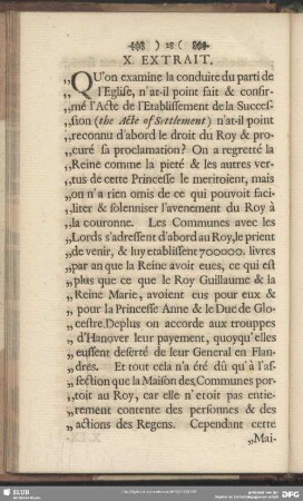 X. Extrait