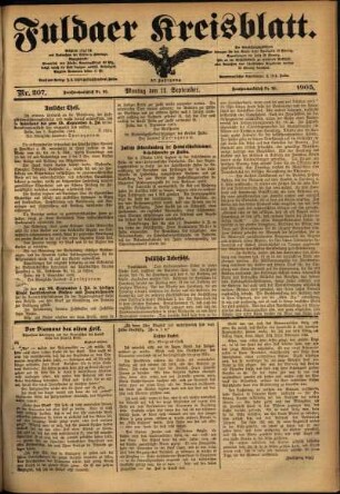Ausgabe vom Montag, den 11. September 1905.