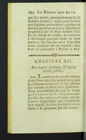 Chapitre XII. Des traités d'alliance & autres traités publics.
