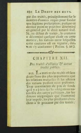 Chapitre XII. Des traités d'alliance & autres traités publics.