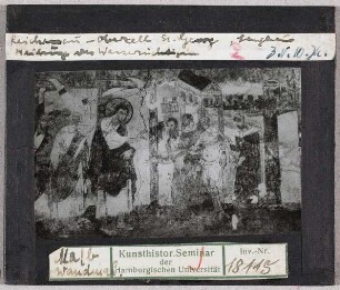 Reichenau-Oberzell, St. Georg: Mittelschiffswand, Heilung des Wassersüchtigen