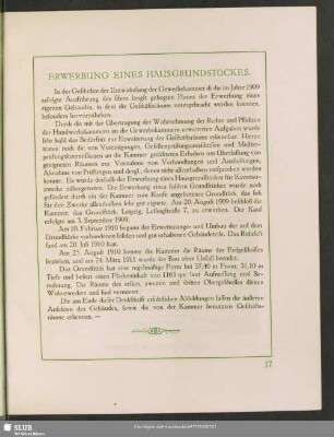 Erwerbung eines Hausgrundstückes