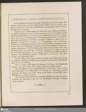 Erwerbung eines Hausgrundstückes