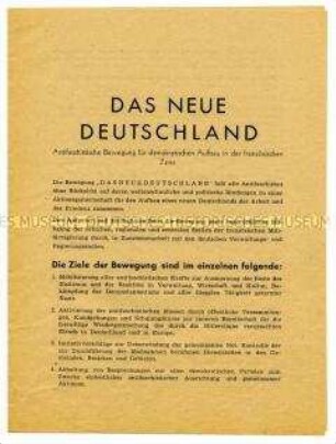 Propagandaschrift der antifaschistischen Bewegung in der französischen Besatzungnszone