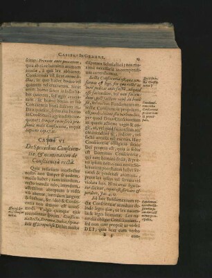 Caput VI. De Speciebus Conscientiae, & nominatum de Conscientia recta.