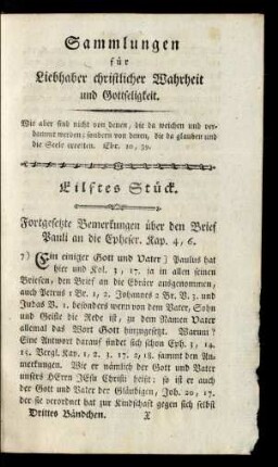 Eilftes Stück