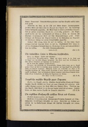 Vergebliche englische Angriffe gegen Bapaume.