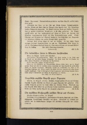 Vergebliche englische Angriffe gegen Bapaume.