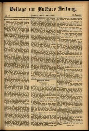 Zweite Ausgabe vom Sonntag, den 02. Juni 1895.