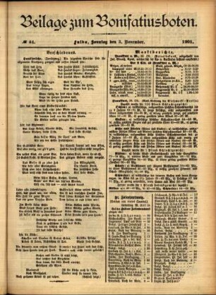Zweite Ausgabe vom Sonntag, den 03. November 1901.