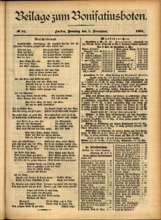 Zweite Ausgabe vom Sonntag, den 03. November 1901.
