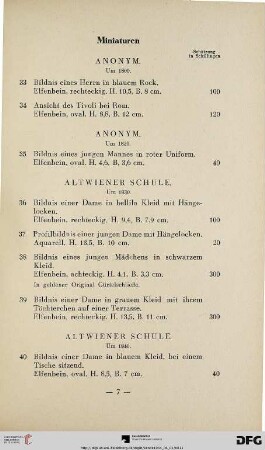 Miniaturen (Nr. 33-122)