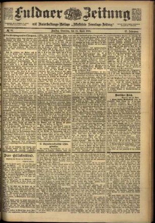 Ausgabe vom Dienstag, den 24. April 1900.