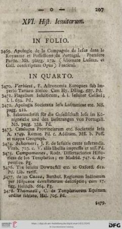 XVI. Hist. Iesuitarum