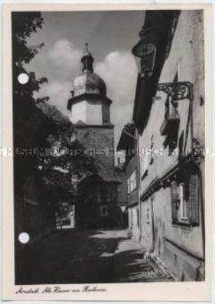 Arnstadt, Alte Häuser am Riedturm