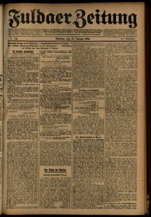 Ausgabe vom Montag, den 31. Januar 1916.