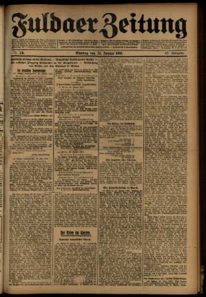Ausgabe vom Montag, den 31. Januar 1916.