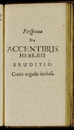 Perspicua De Accentibus Hebraeis Eruditio