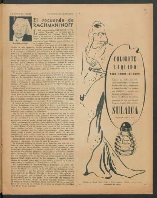 La semana lírica : El recuerdo de Rachmaninoff