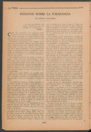 Ensayos sobre la tolerancia