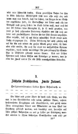 Achtzehn Sendschreiben. Zweite Antwort