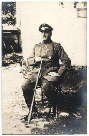 Hauptmann Endemann im Soldaten-Heim in Nowograd-Wolynsk