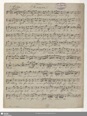 Preis Gottes. Excerpts - Mus.2-E-630 : T, orch; PecD 48