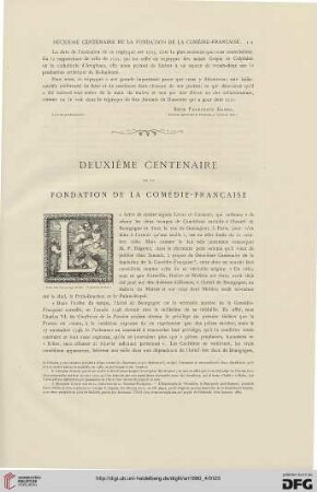 6: Deuxième centenaire de la fondation de la Comédie-Franҫaise