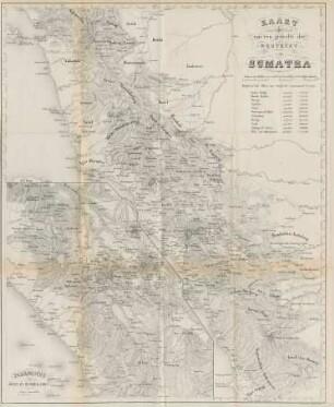 Kaart van een gedeelte der Westkust van Sumatra