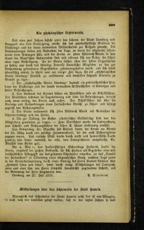 ¬Ein¬ psychologischer Lehrerverein