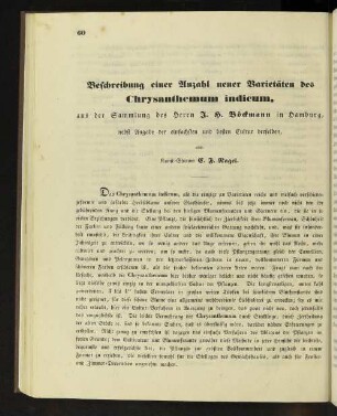 Beschreibung einer Anzahl neuer Varietäten des Chrysanthemum indicum