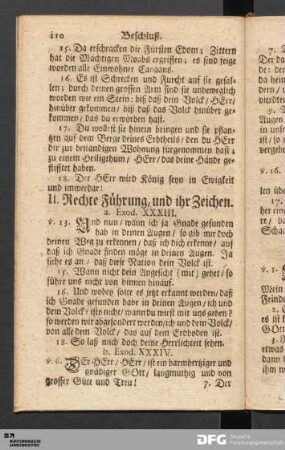 II. Rechte Führung, und ihr Zeichen.