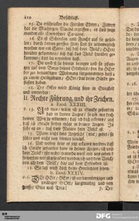 II. Rechte Führung, und ihr Zeichen.