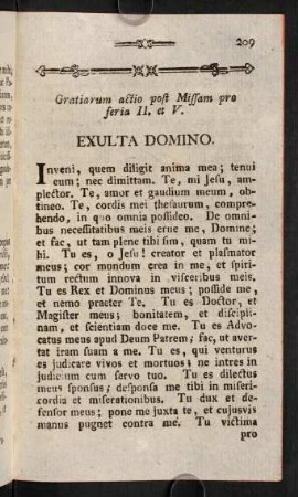209-224, Gratiarum actio post Missam, [...]. - Gratiarum actio post Missam, [...].