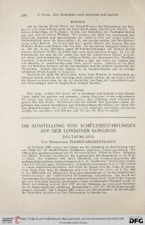 4: Die Ausstellung von Schülerzeichnungen auf dem Londoner Kongress