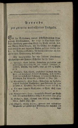 Vorrede zur zweyten verbesserten Ausgabe.