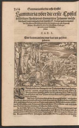 Summaria uber die erste Epistel deß heiligen Apostels und Evangelisten Johannis.