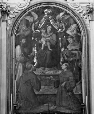 Thronende Madonna zwischen Heiligen